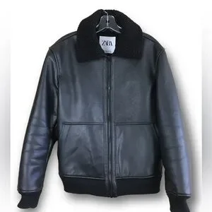 Zara | Jackets & Coats | Zara Man Faux Leather Shearling